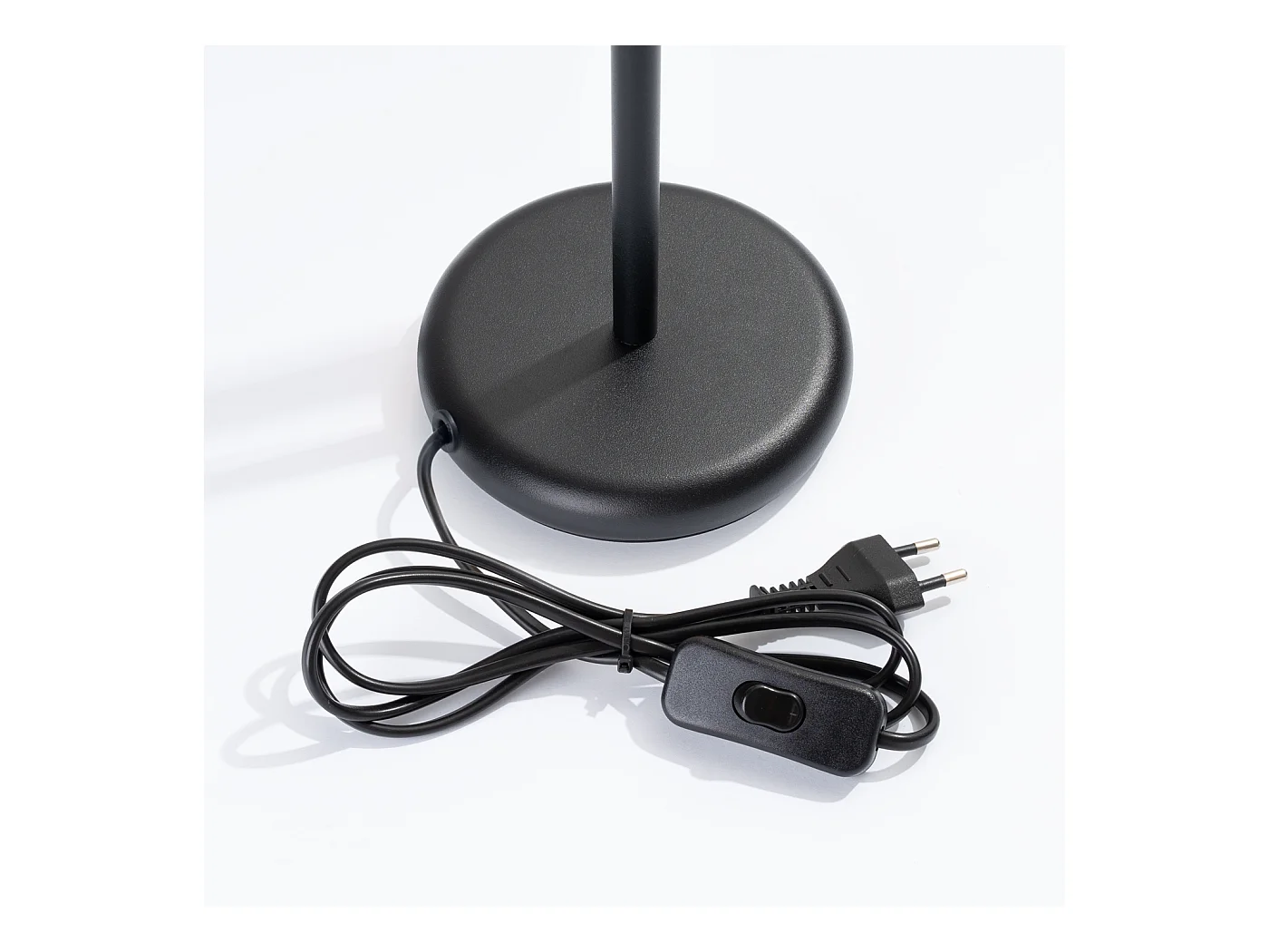 Lampa biurkowa nowoczesny Brill, stal - 1 źródło światła 3000K - L.14 x H.43 cm - czarny