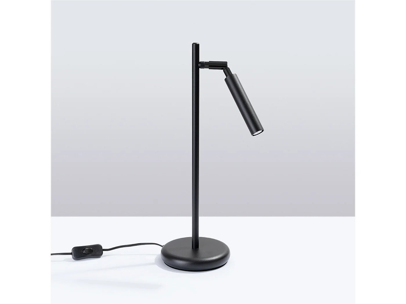 Lampe de bureau Brill moderne en acier - 1 sources lumineuses 3000K - L.14 x H.43 cm - noir