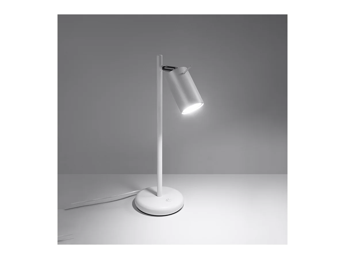 Lampy biurkowe nowoczesny Briix, stal - 1 źródło światła 4000K - L.14.5 x H.43 cm - biały