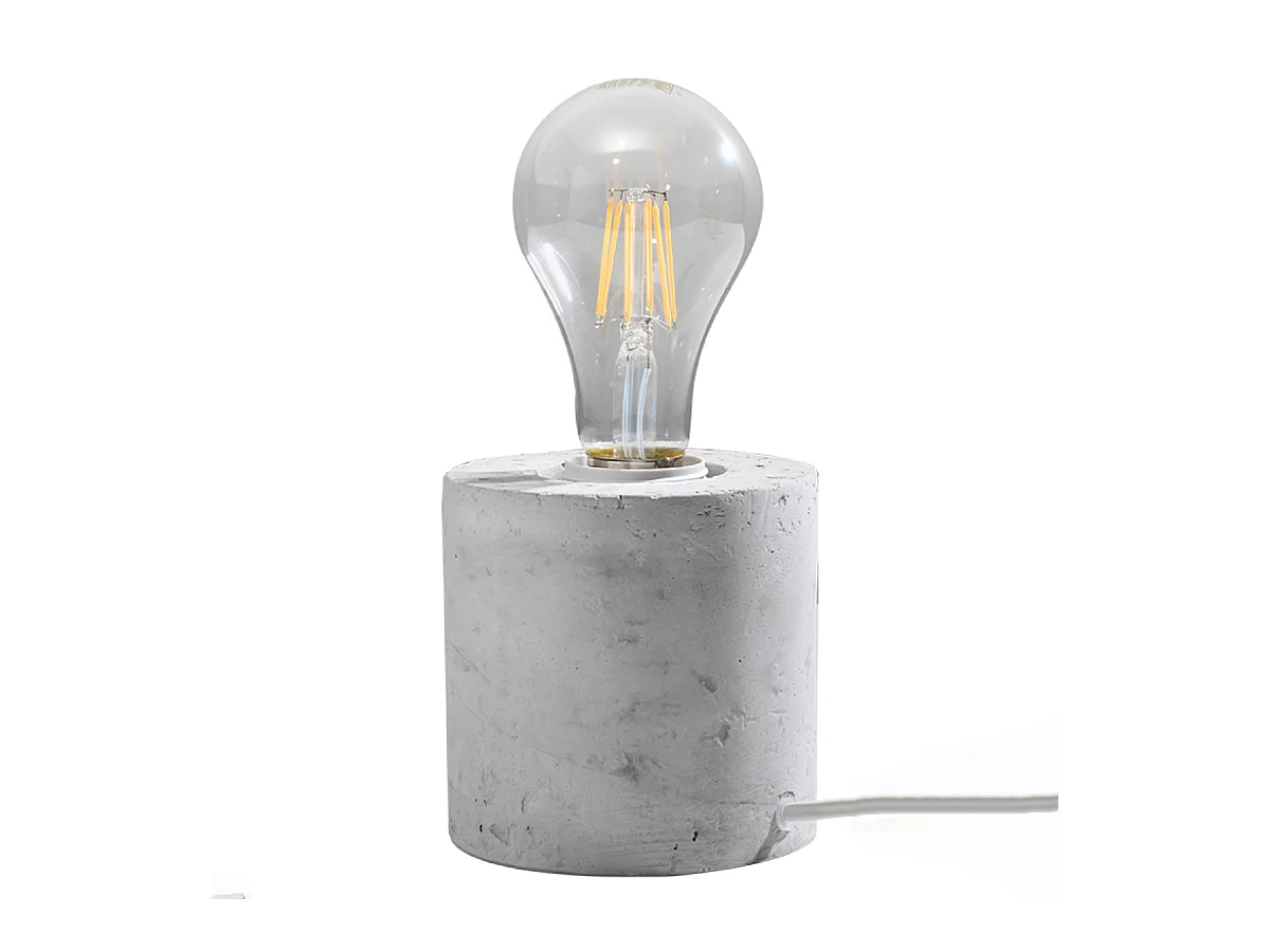 Lampy biurkowe industrialny Nalvado, beton - 1 źródło światła 4000K - L.10 x H.10 cm - szary