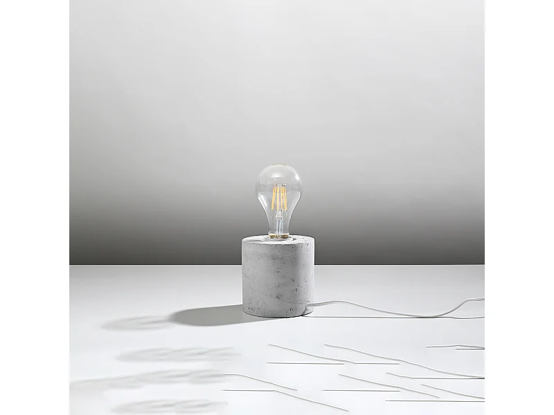 Bureaulampen Nalvado industrieel van  - 1 lichtbronnen 4000K - L.10 x H.10 cm - grijs