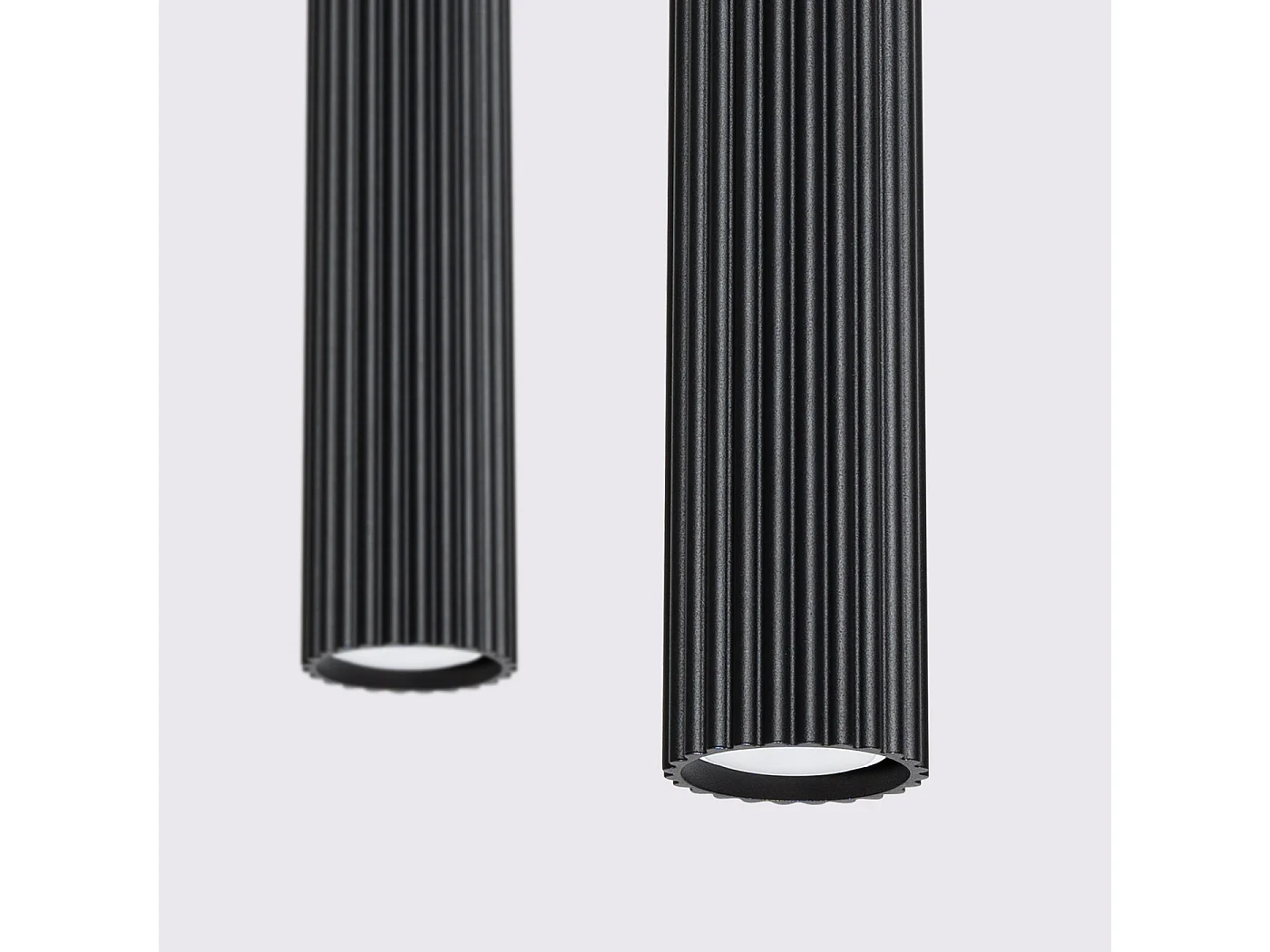 Lampa wisząca minimalistyczny Gloow, aluminium - 2 źródło światła 3000K - L.30 x H.90 cm - czarny