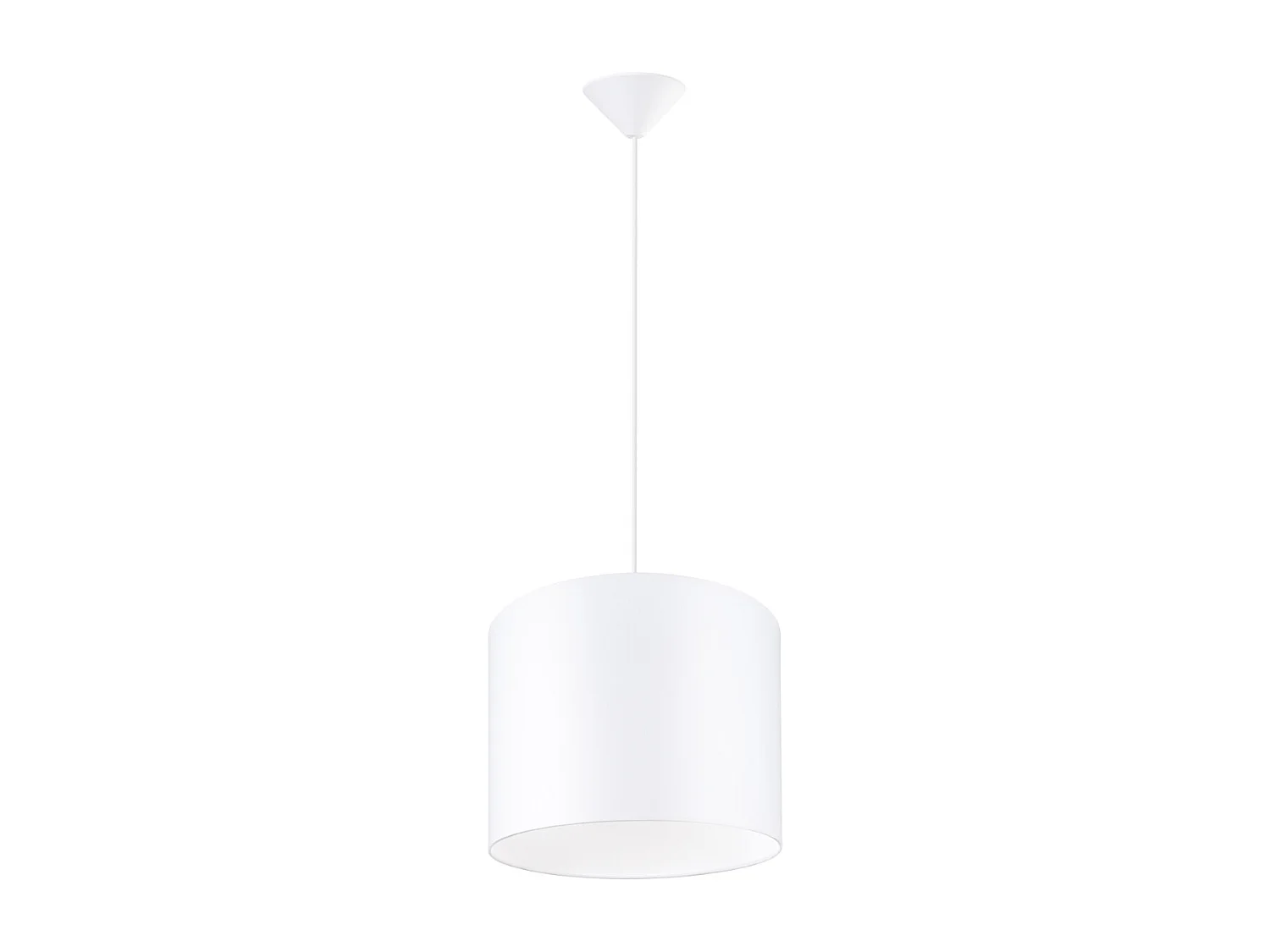 Lampes suspendues Gloxo minimaliste en tissu/PVC - 1 sources lumineuses 4000K - L.30 x H.88 cm - blanc