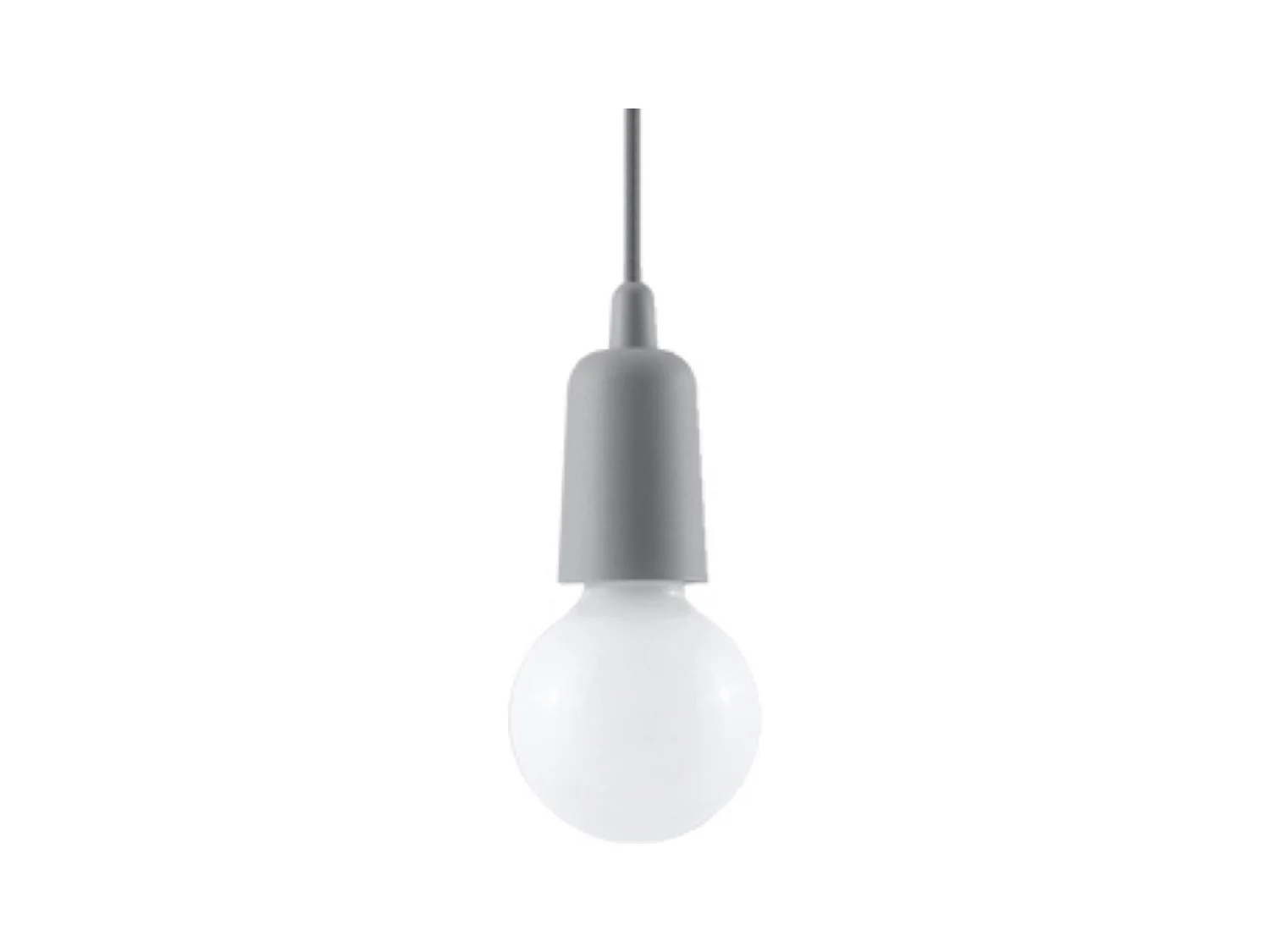 Hanglampen Astis modern van  - 1 lichtbronnen 3000K - L.9 x H.90 cm - grijs