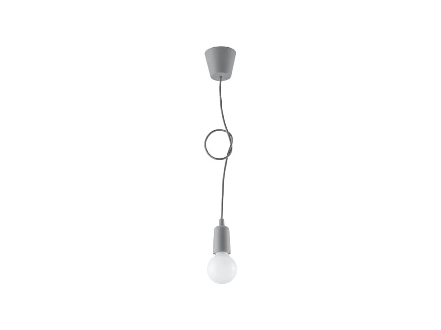 Hanglampen Astis modern van  - 1 lichtbronnen 3000K - L.9 x H.90 cm - grijs