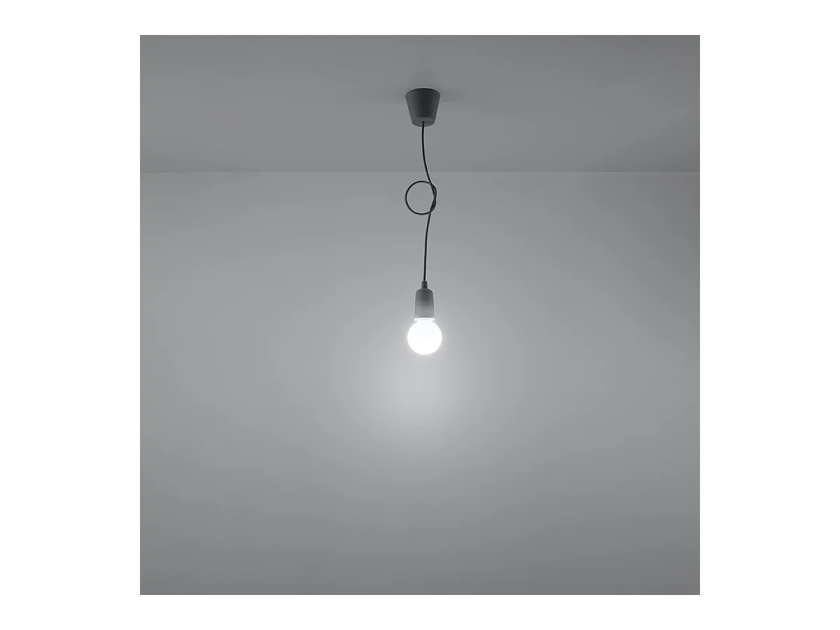 Hanglampen Astis modern van  - 1 lichtbronnen 3000K - L.9 x H.90 cm - grijs