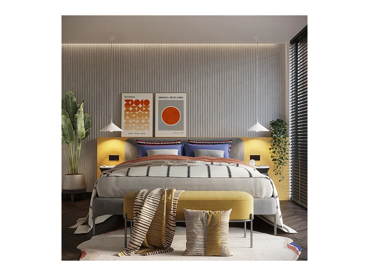 Lampy wiszące skandynawski Paloa, stal - 1 źródło światła 4000K - L.30 x H.76 cm - biały