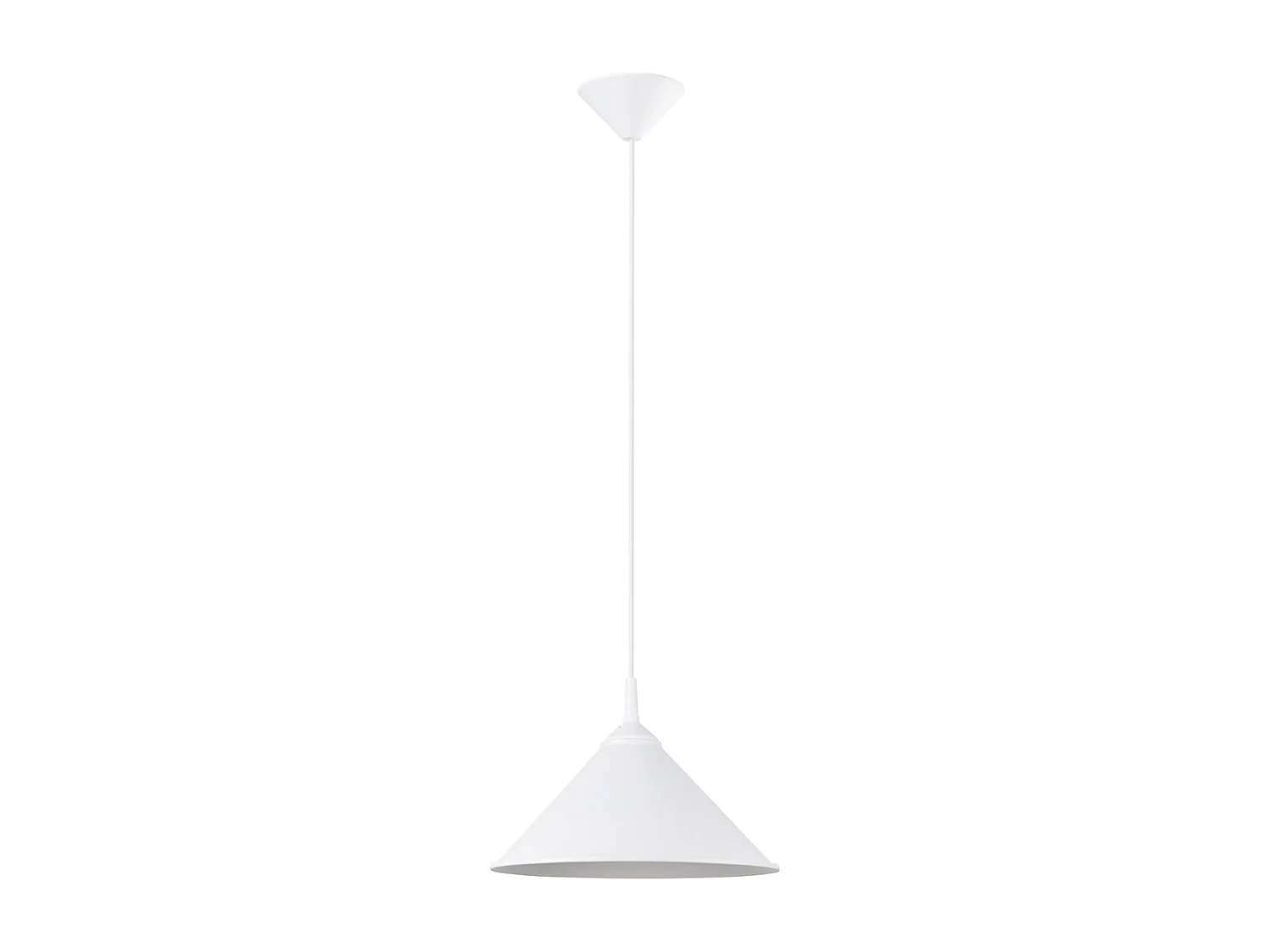 Lampes suspendues Paloa scandinave en acier - 1 sources lumineuses 4000K - L.30 x H.76 cm - blanc
