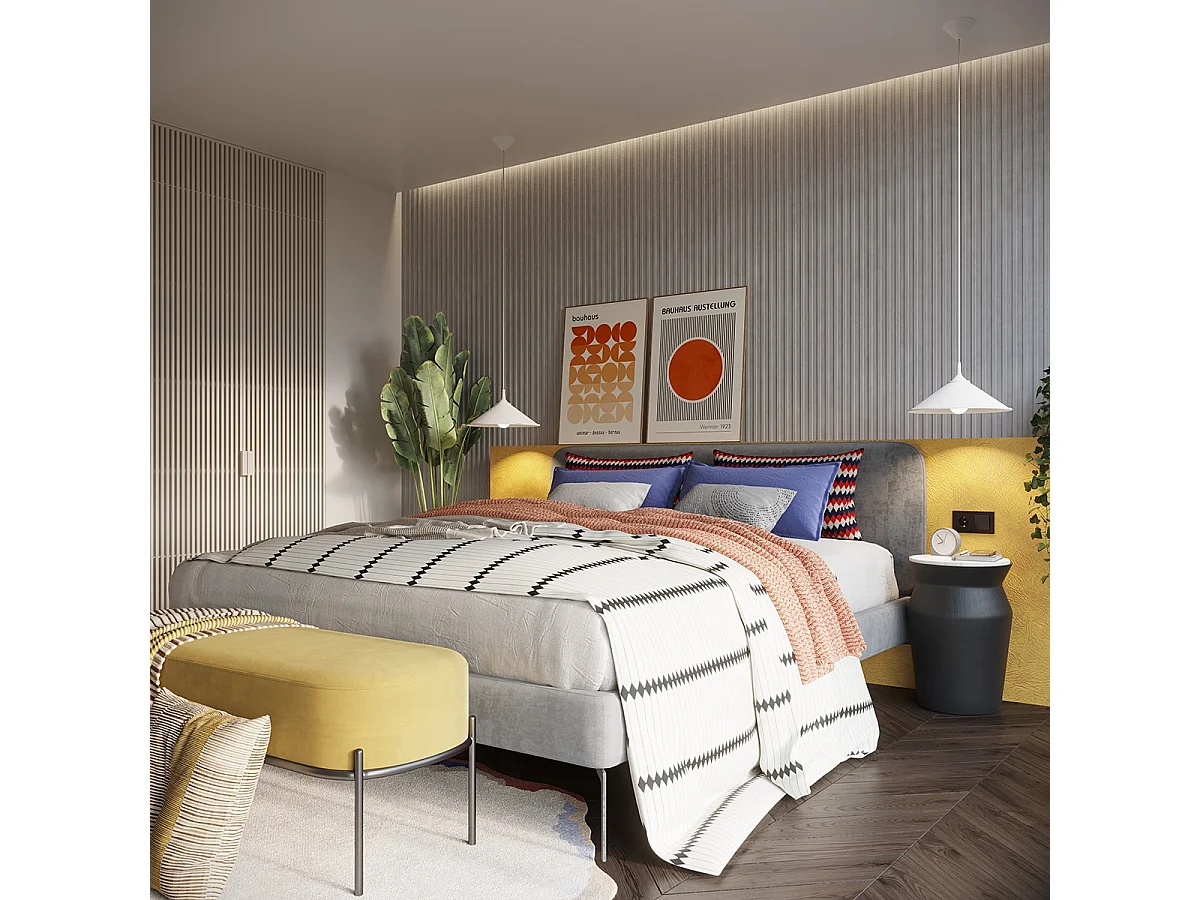 Lampes suspendues Paloa scandinave en acier - 1 sources lumineuses 4000K - L.30 x H.76 cm - blanc