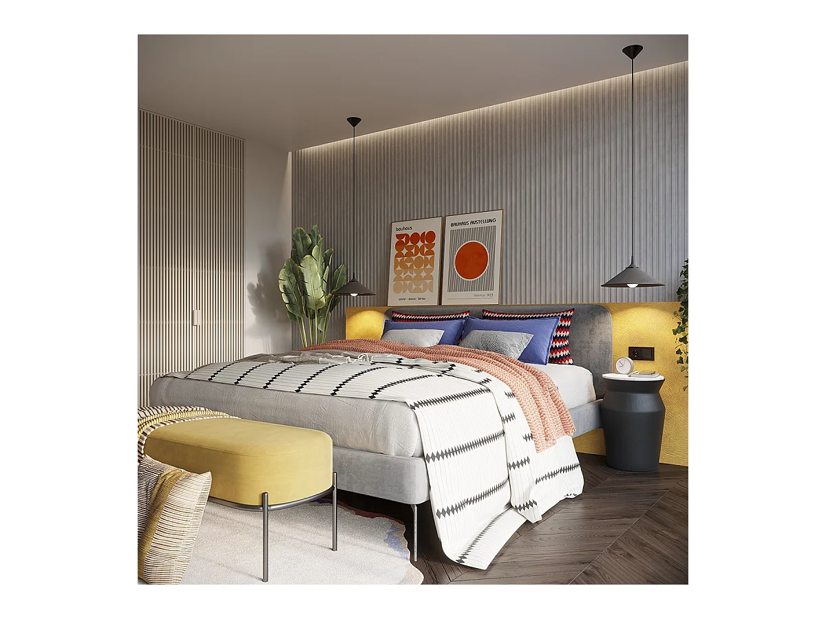 Lampy wiszące skandynawski Paloa, stal - 1 źródło światła 3000K - L.30 x H.76 cm - czarny