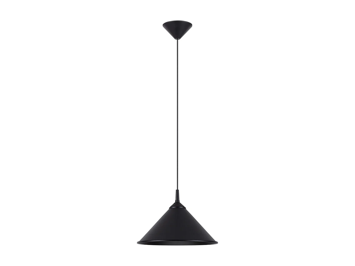 Lampes suspendues Paloa scandinave en acier - 1 sources lumineuses 3000K - L.30 x H.76 cm - noir