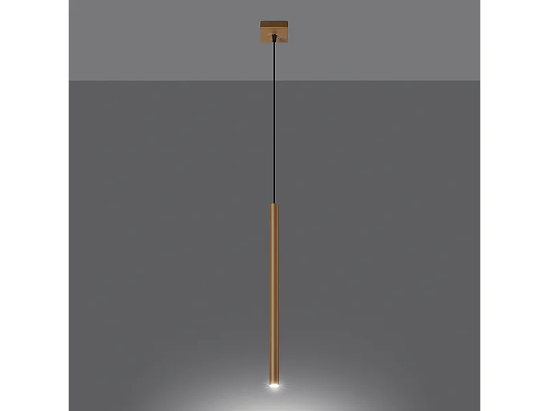 Lampes suspendues Brill moderne en acier - 1 sources lumineuses 3000K - L.3,5 x H.115 cm - doré