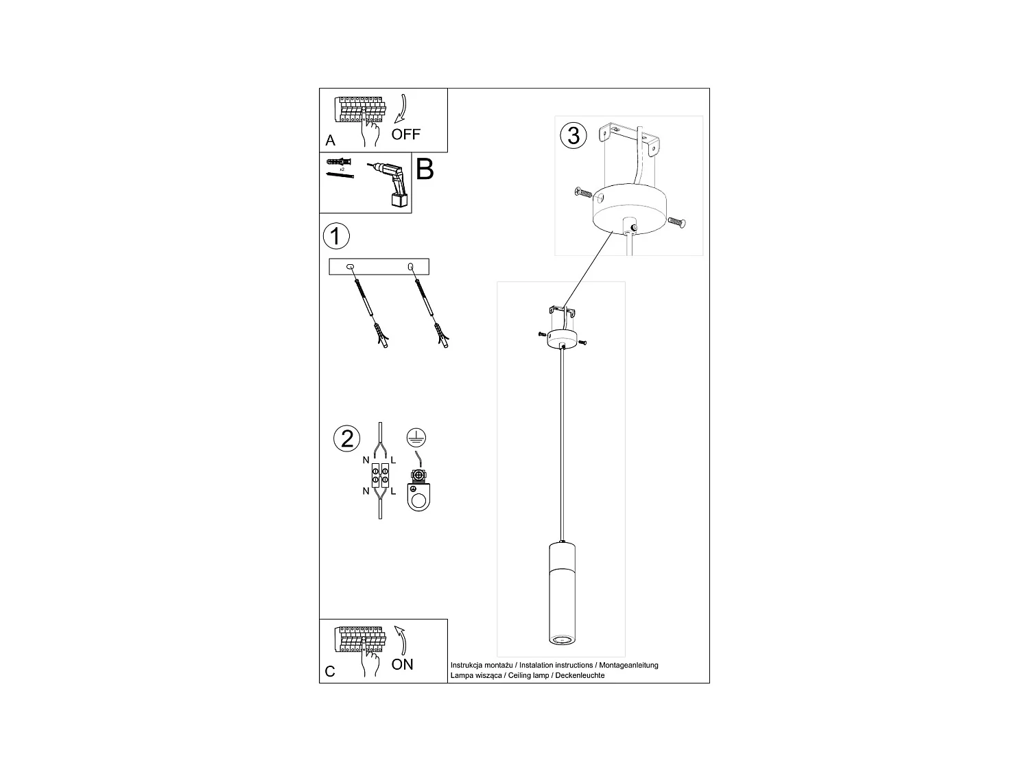 Lampy wiszące industrialny Avier, betoNie dotyczyrewno - 1 źródło światła 4000K - L.10 x H.120 cm - szary/naturalne drewno