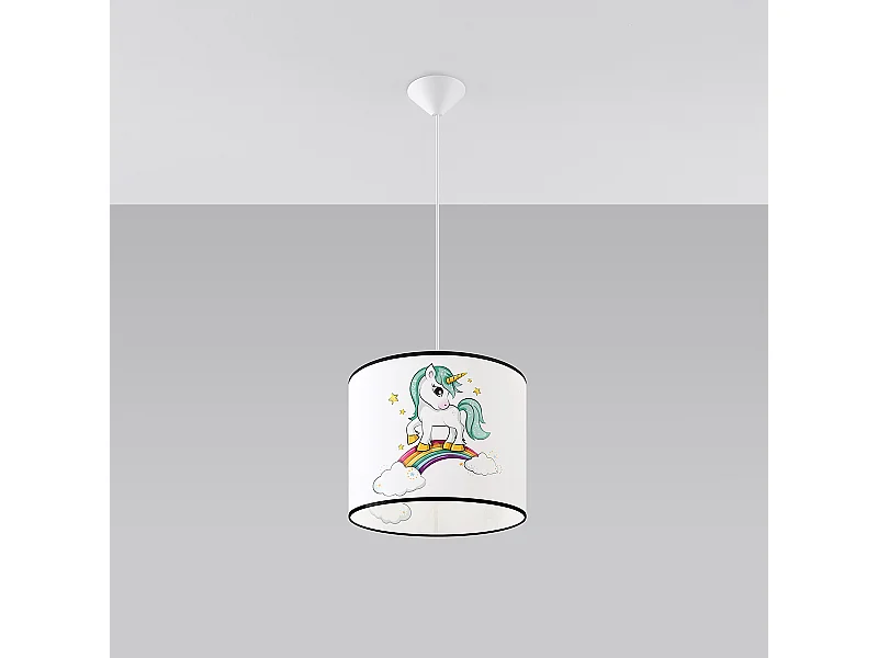 Lampy wiszące nowoczesny Lincrone, PVC - 1 źródło światła 4000K - L.30 x H.95 cm - wielokolorowy