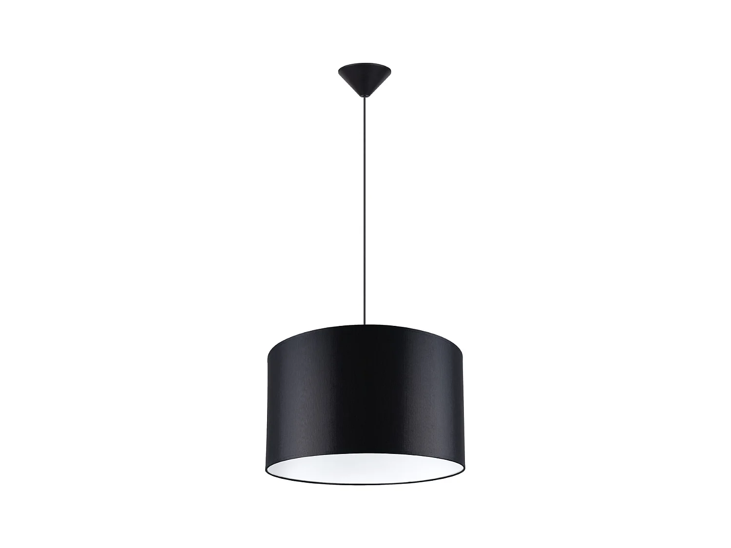 Hanglampen Gloxo minimalistisch van  - 1 lichtbronnen 3000K - L.40 x H.88 cm - zwart