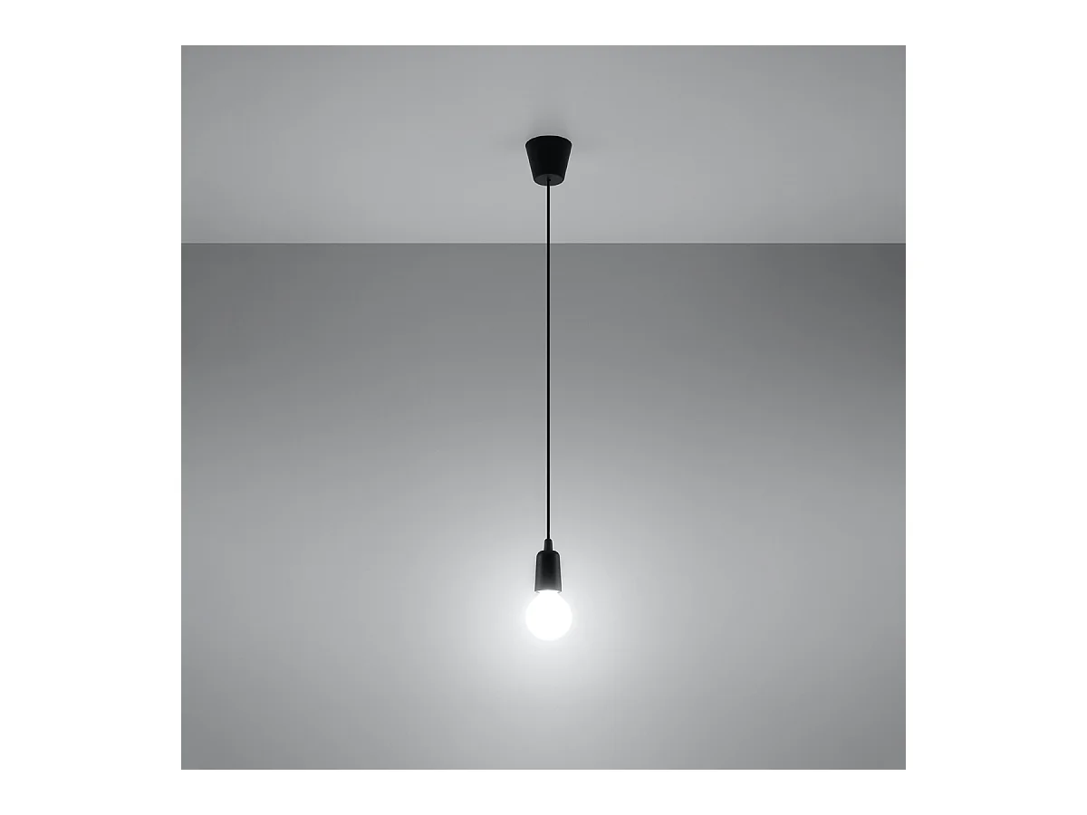 Hanglampen Astis modern van  - 1 lichtbronnen 4000K - L.9 x H.90 cm - zwart