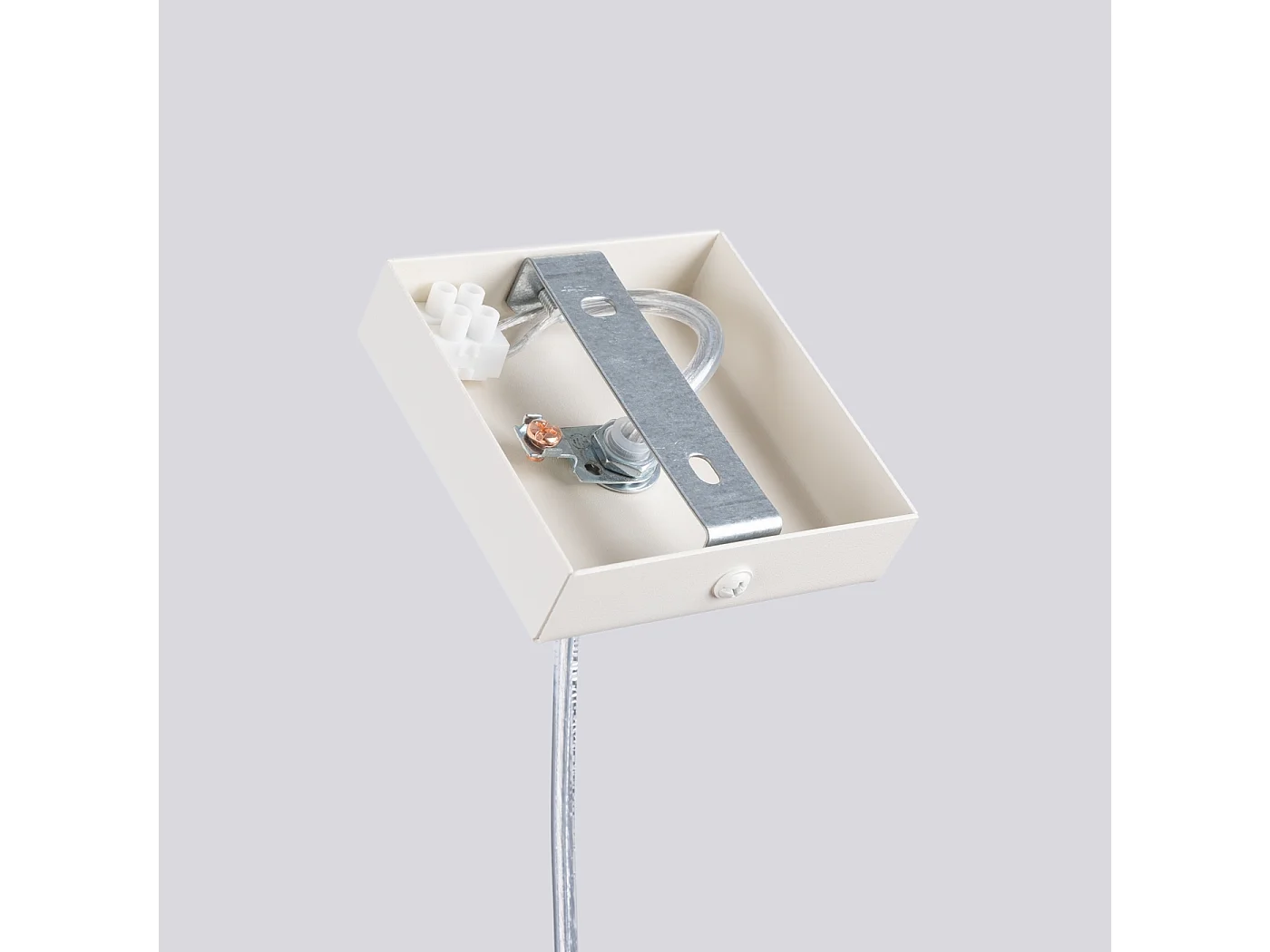 Lampe à suspension Toris grenier en acier - 1 sources lumineuses 4000K - L.8 x H.118 cm - beige