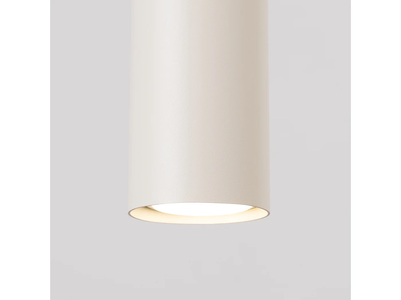 Lampe à suspension Toris grenier en acier - 3 sources lumineuses 3000K - L.45 x H.98 cm - beige