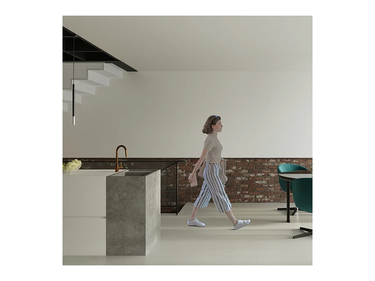 Lampes suspendues Flar moderne en acier - 3 sources lumineuses 4000K - L.30 x H.90 cm - noir/chromé