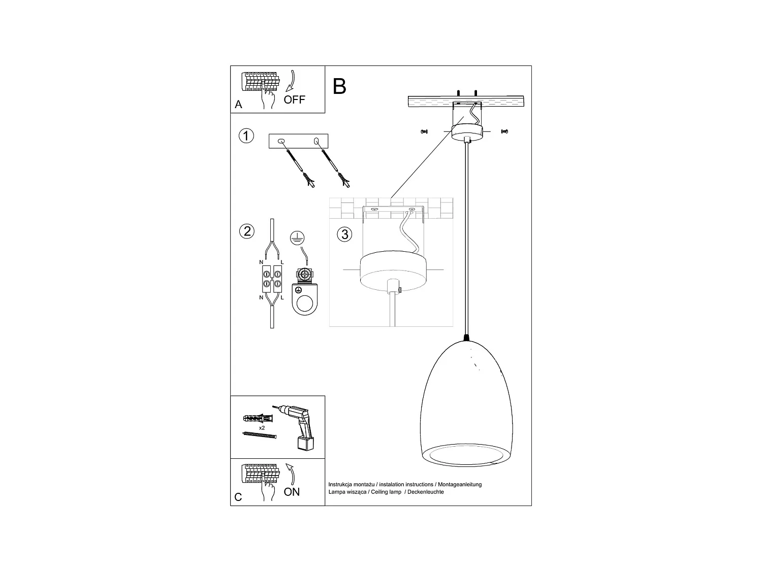 Hanglampen Zenna modern van  - 1 lichtbronnen 4000K - L.25 x H.126 cm - wit