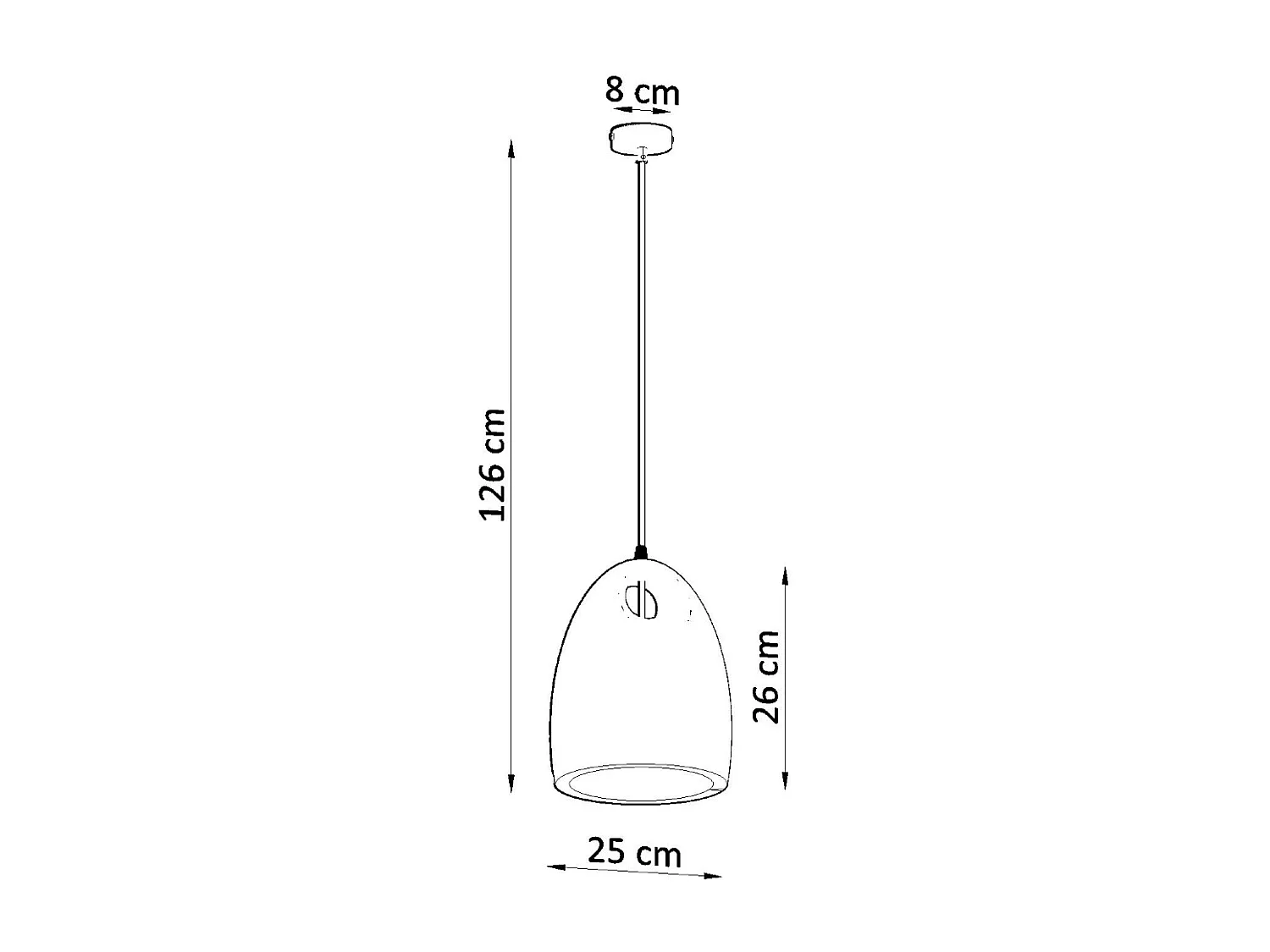 Lampes suspendues Zenna moderne en céramique - 1 sources lumineuses 4000K - L.25 x H.126 cm - blanc