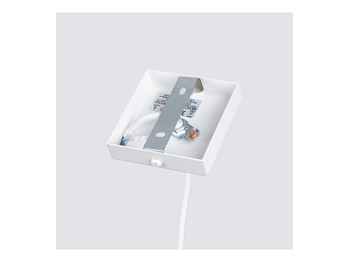 Hanglamp Gloow minimalistisch van  - 1 lichtbronnen 3000K - L.8 x H.118 cm - wit