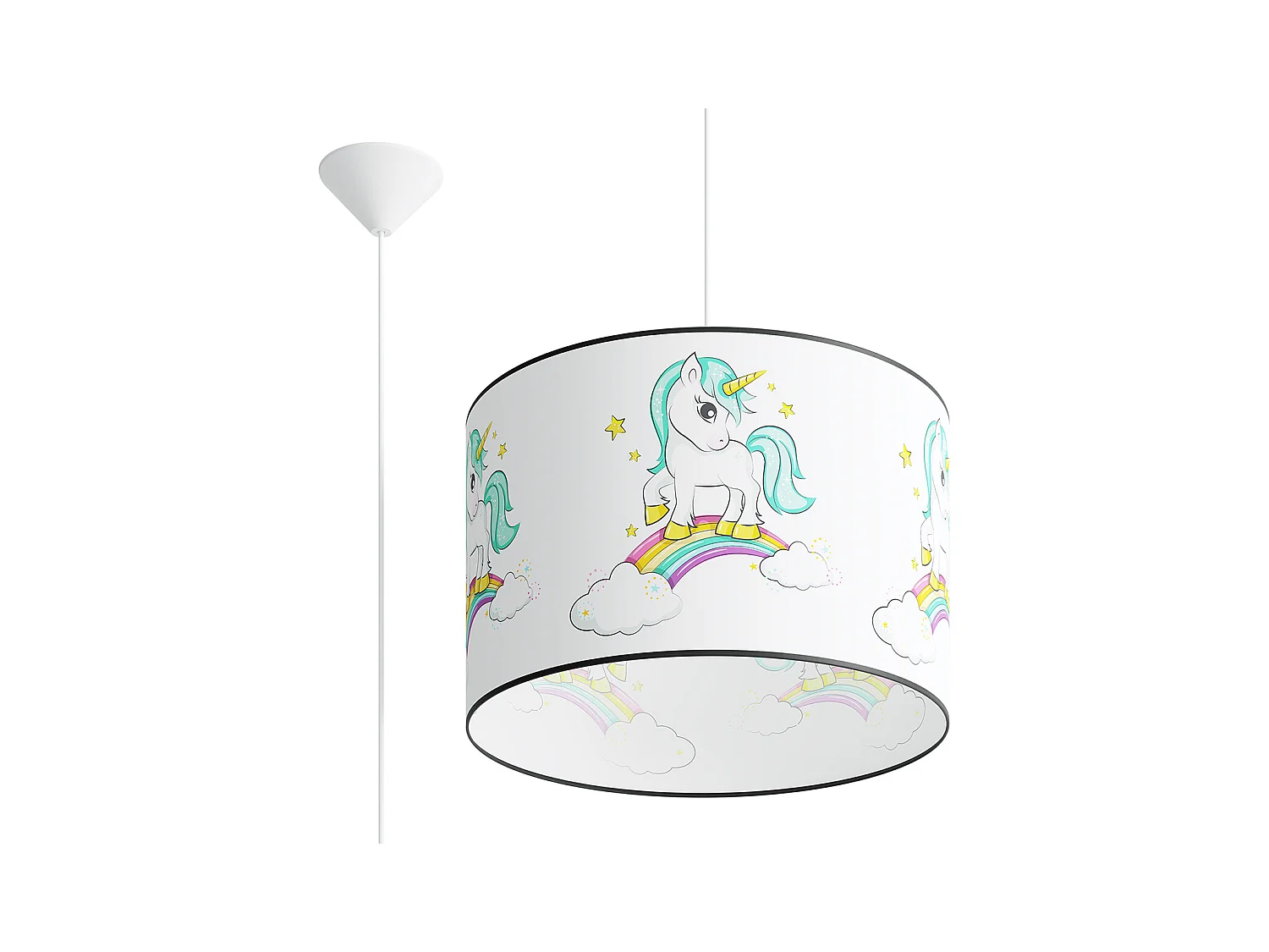 Lampy wiszące nowoczesny Lincrone, PVC - 1 źródło światła 4000K - L.40 x H.95 cm - wielokolorowy