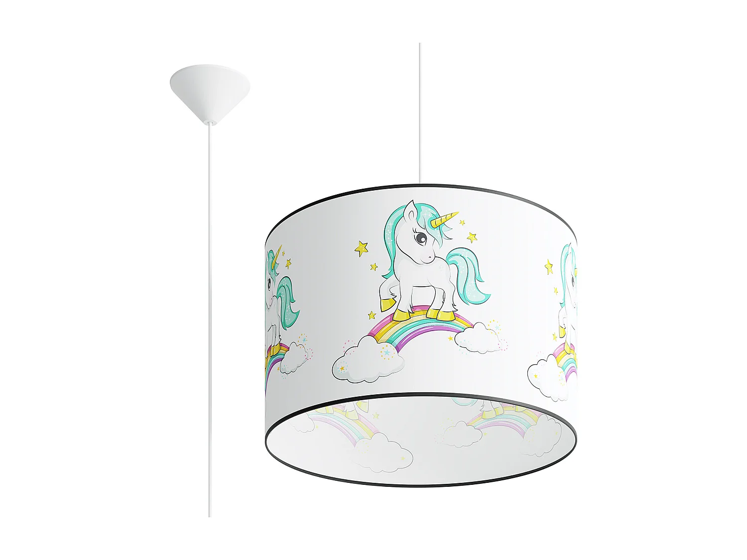 Lampy wiszące nowoczesny Lincrone, PVC - 1 źródło światła 4000K - L.40 x H.95 cm - wielokolorowy