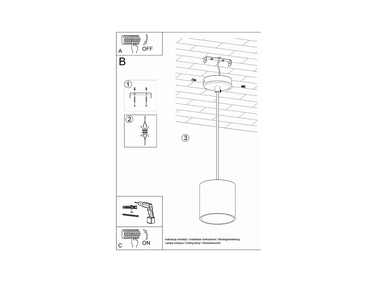 Hanglampen Celeris modern van  - 1 lichtbronnen 4000K - L.10 x H.110 cm - wit