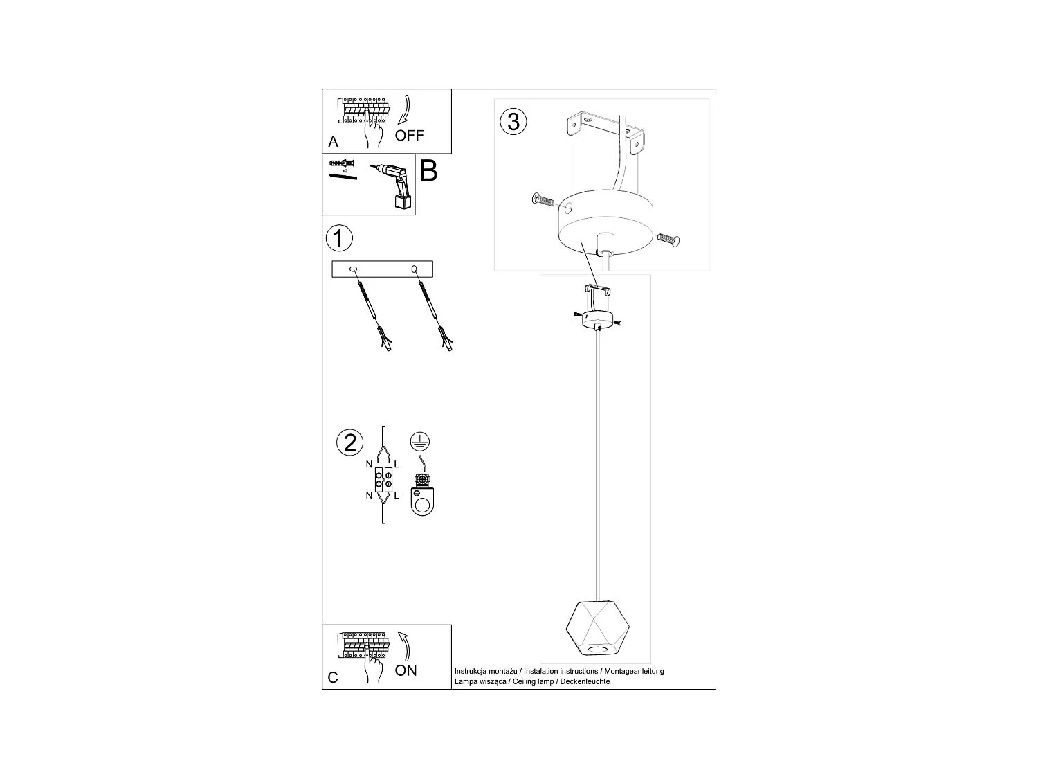 Lampes suspendues Timberix scandinave en bois - 1 sources lumineuses 3000K - L.12 x H.120 cm - bois naturel