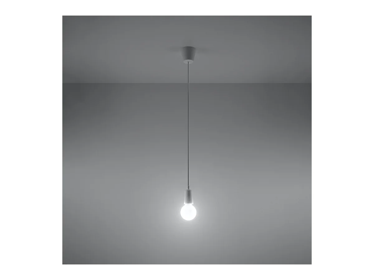 Lampy wiszące nowoczesny Astis, PVC - 1 źródło światła 4000K - L.9 x H.90 cm - biały