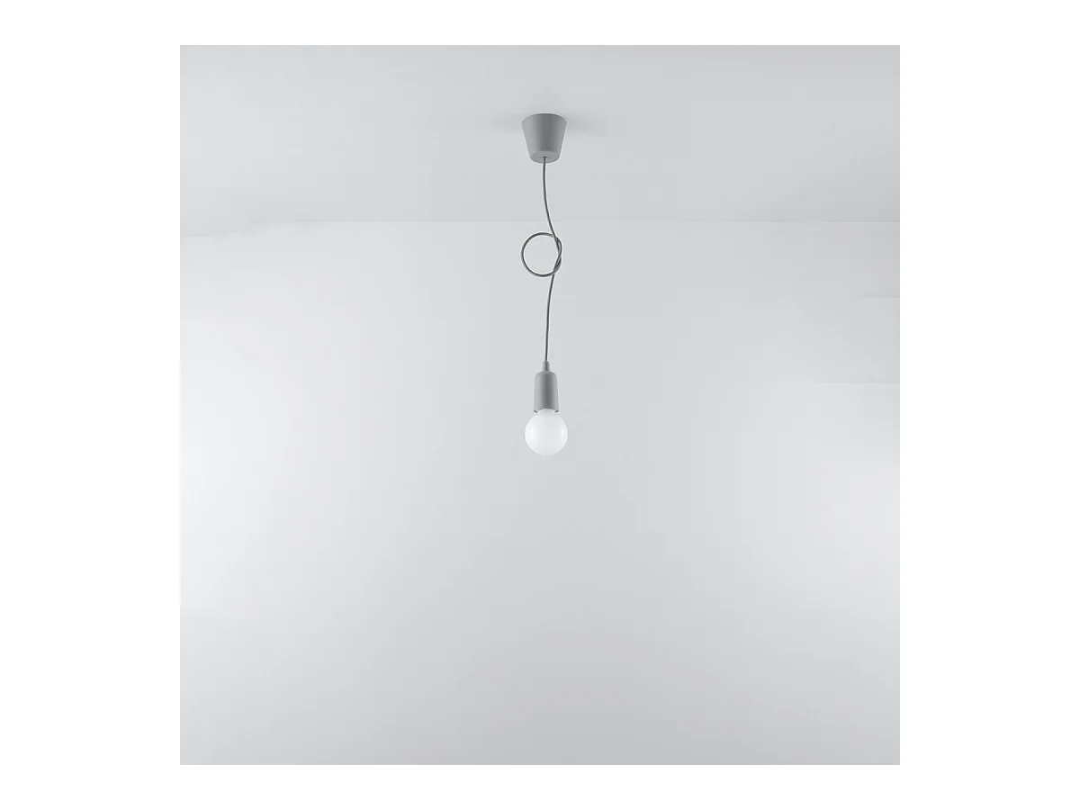 Hanglampen Astis modern van  - 1 lichtbronnen 4000K - L.9 x H.90 cm - grijs