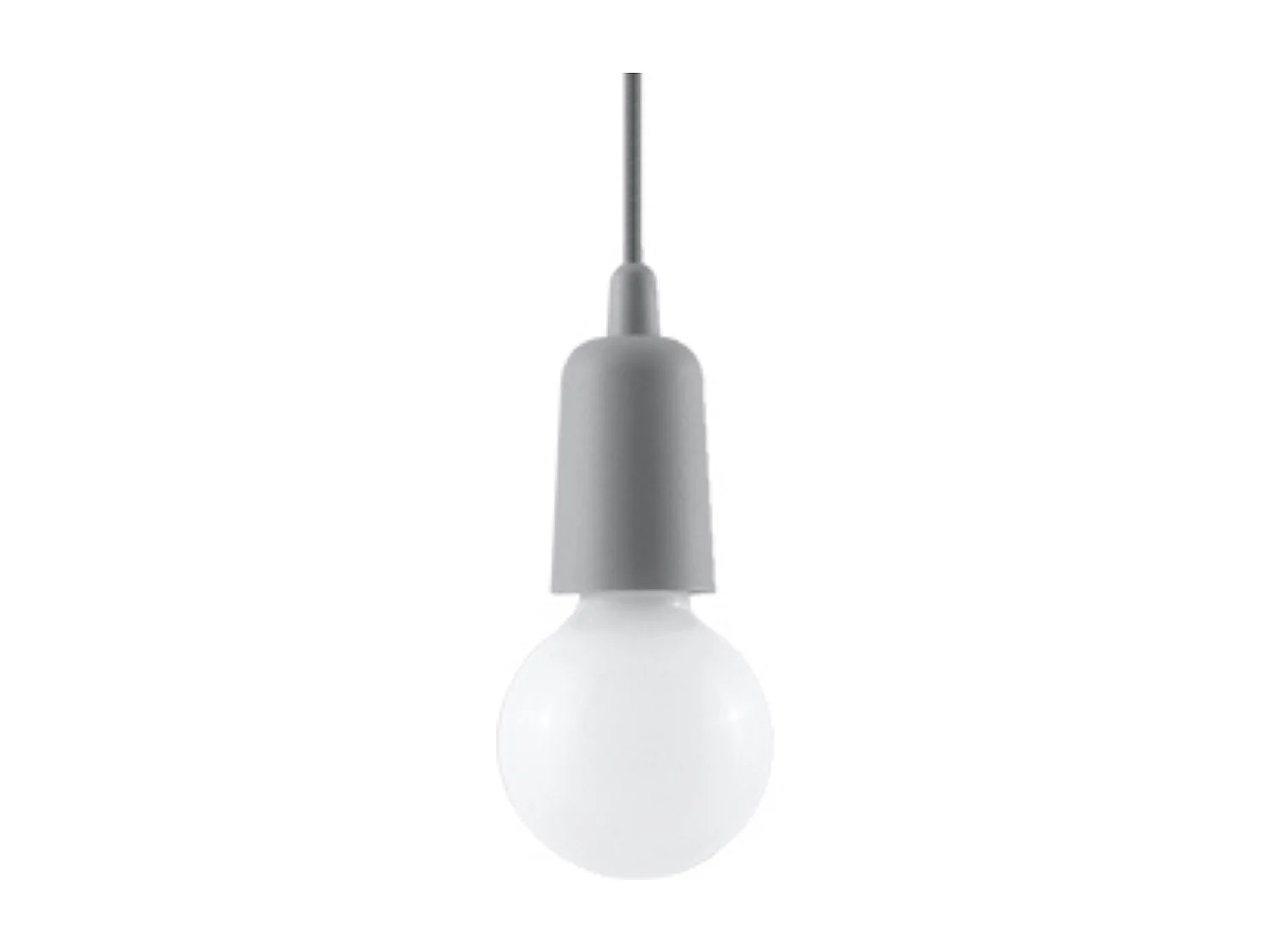 Lampes suspendues Astis moderne en PVC - 1 sources lumineuses 4000K - L.9 x H.90 cm - gris