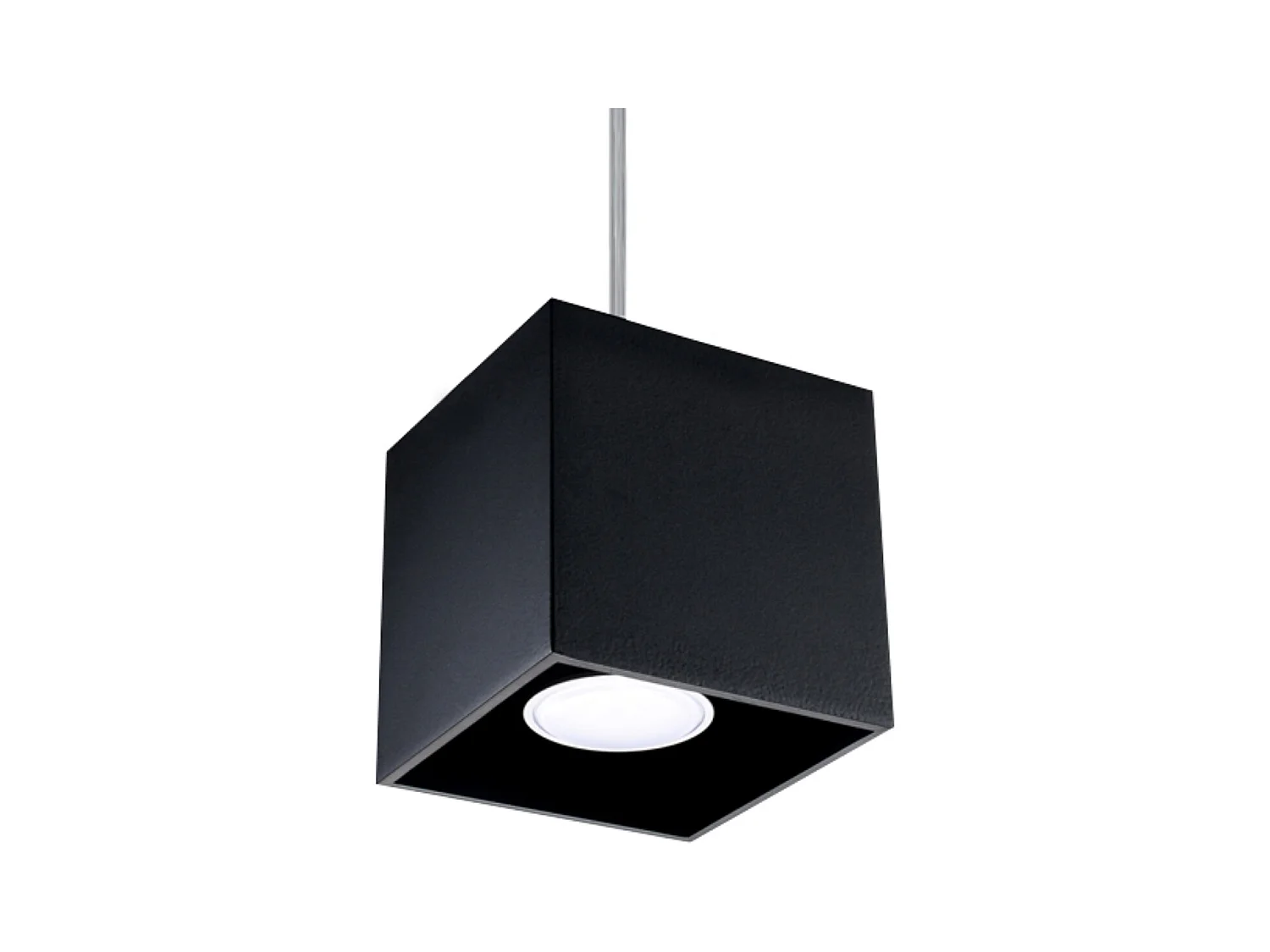 Lampade a sospensione Quadx moderno di alluminio - 1 sorgenti luminose 4000K - L.10 x A.110 cm - nero