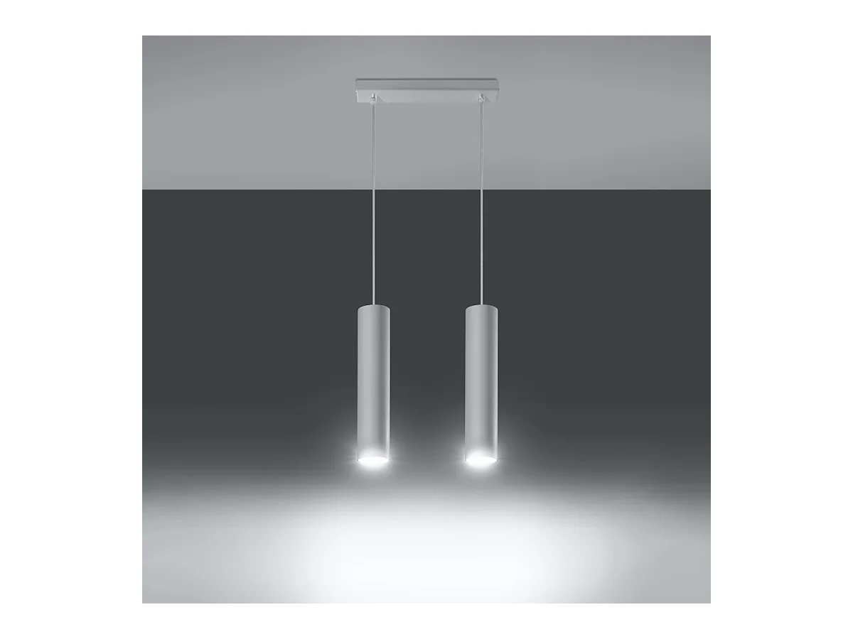Hanglampen Toris modern van  - 2 lichtbronnen 4000K - L.30 x H.90 cm - wit