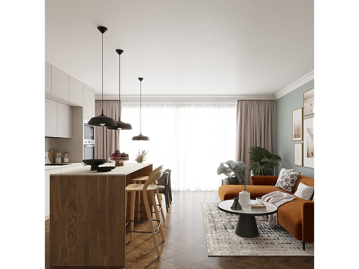 Lampes suspendues Quarix scandinave en acier - 1 sources lumineuses 3000K - L.34 x H.74 cm - noir