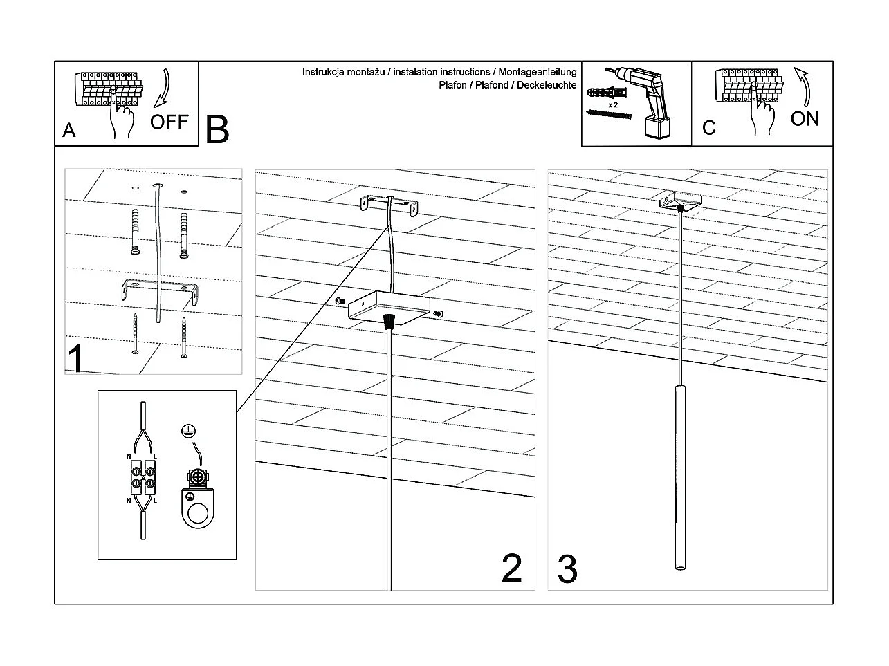 Lampes suspendues Brill moderne en acier - 1 sources lumineuses 4000K - L.8 x H.100 cm - chrome