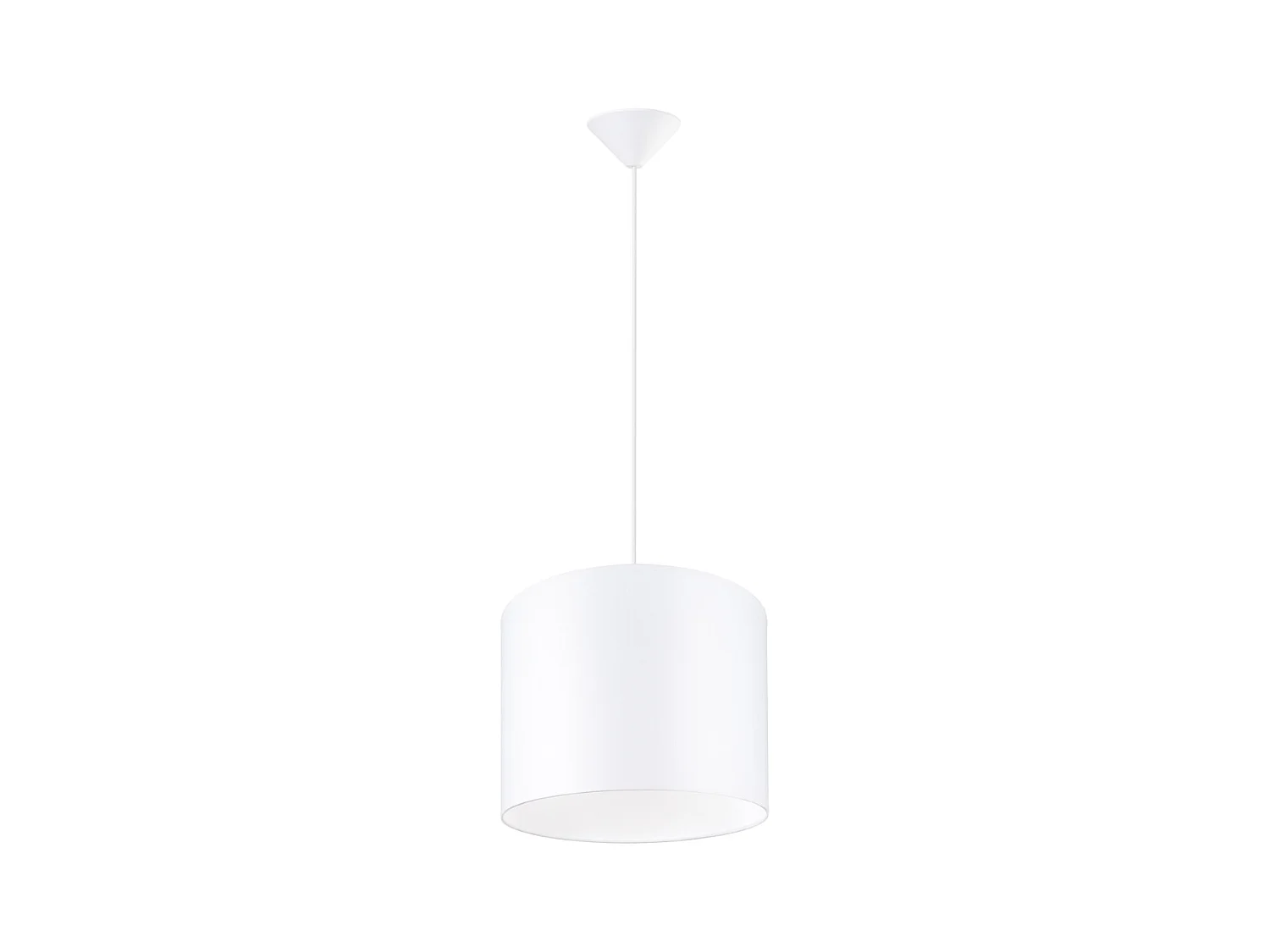 Lampes suspendues Gloxo minimaliste en tissu/PVC - 1 sources lumineuses 3000K - L.30 x H.88 cm - blanc