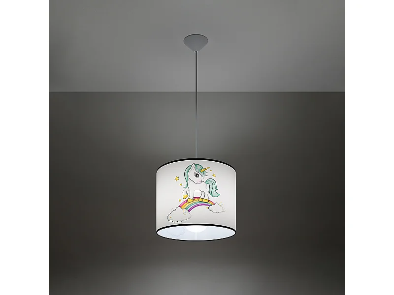 Lampy wiszące nowoczesny Lincrone, PVC - 1 źródło światła 3000K - L.30 x H.95 cm - wielokolorowy