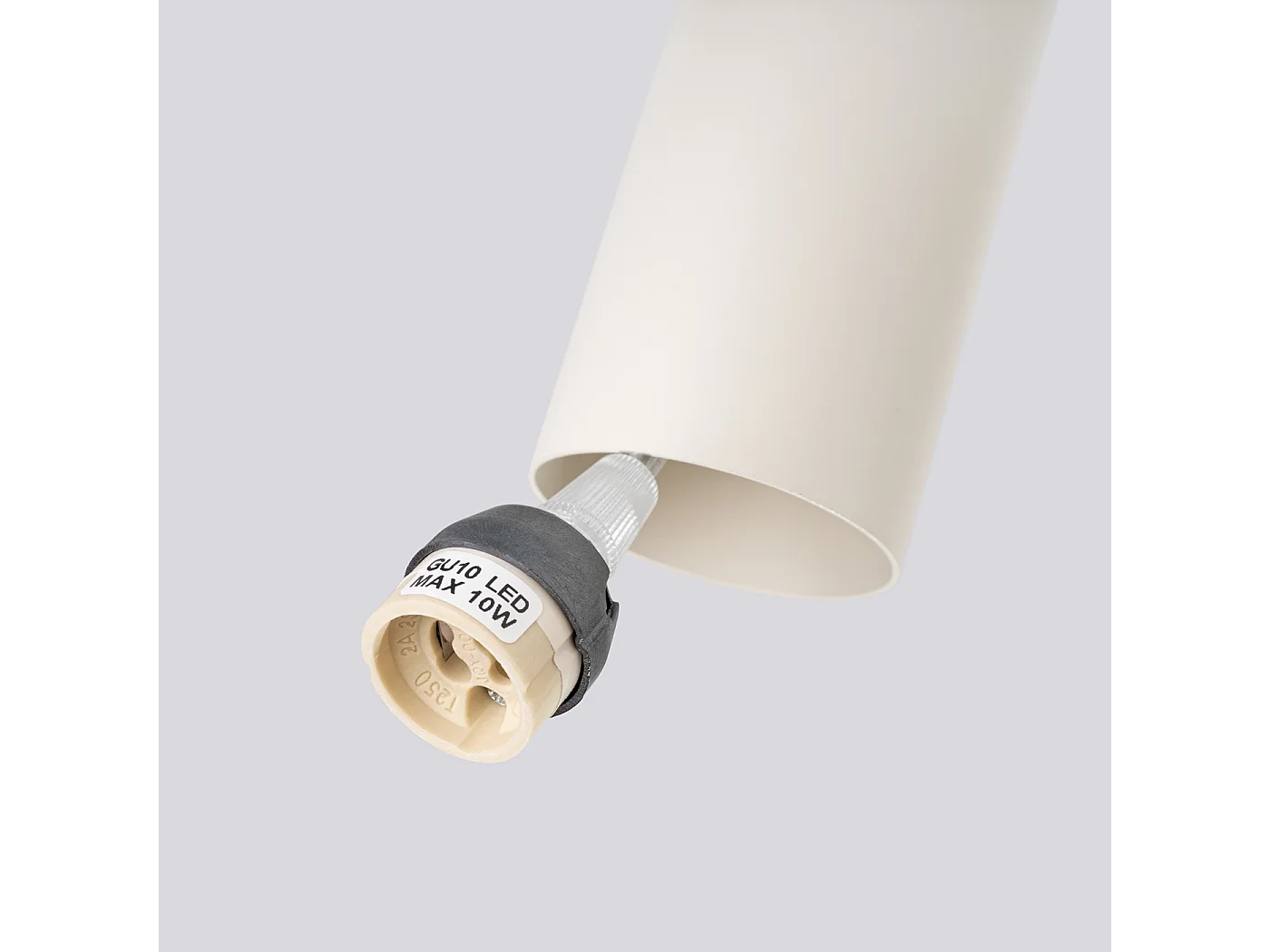 Lampada a sospensione Toris soppalco di acciaio - 2 sorgenti luminose 3000K - L.30 x A.105 cm - beige