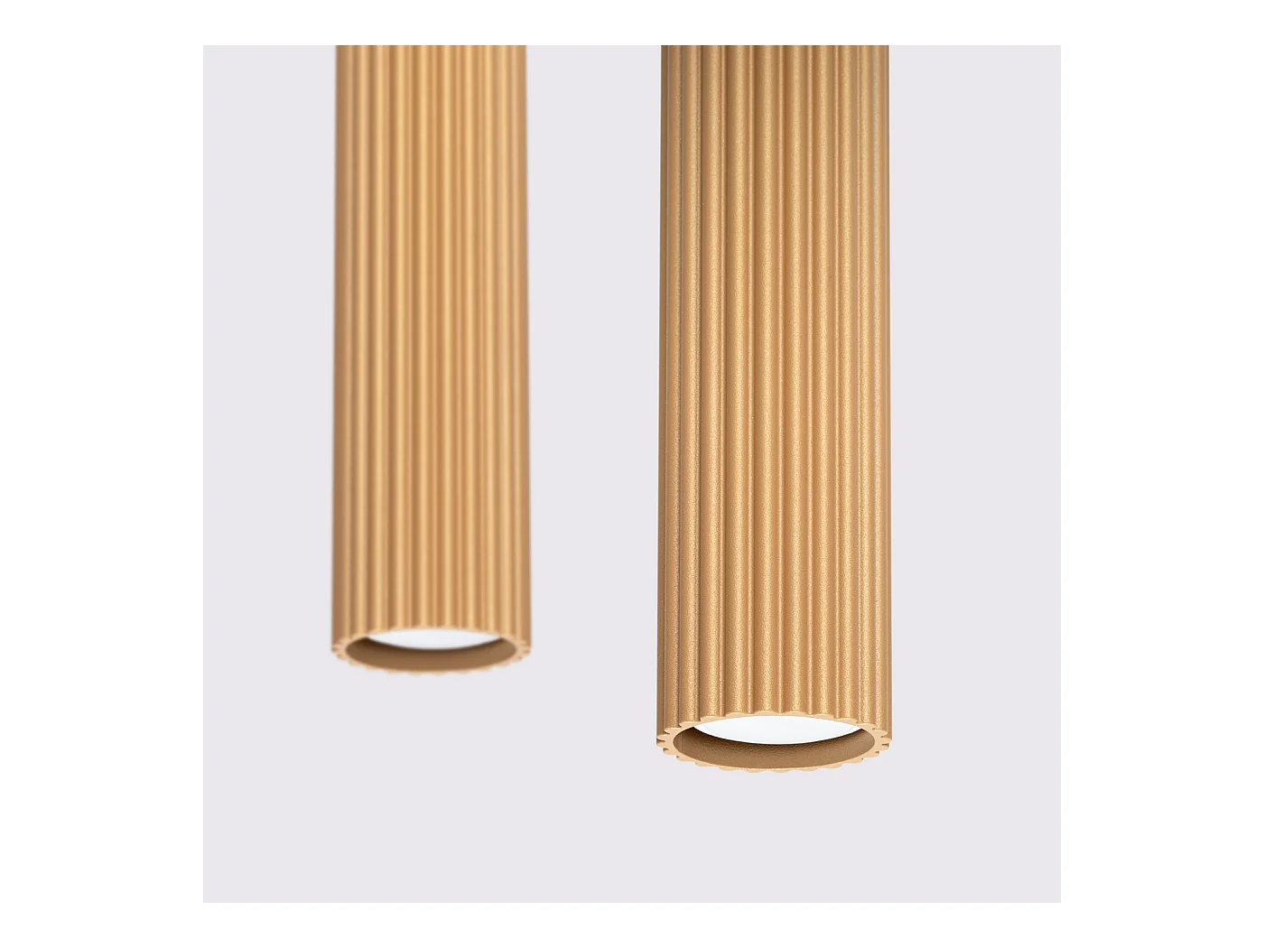 Hanglamp Gloow minimalistisch van  - 2 lichtbronnen 3000K - L.30 x H.90 cm - gouden