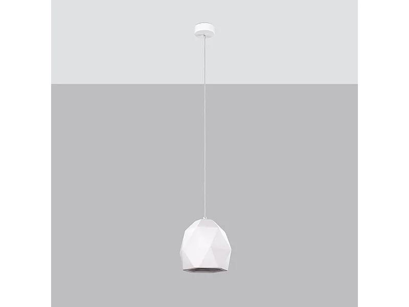 Lampes suspendues Mintx moderne en céramique - 1 sources lumineuses 4000K - L.20 x H.125 cm - blanc