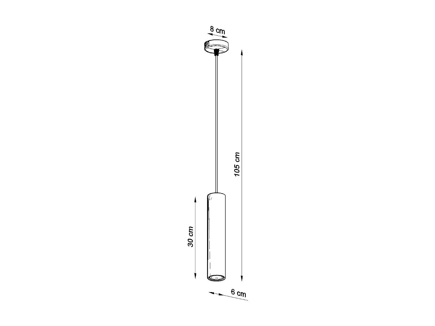 Lampes suspendues Silno scandinave en bois - 1 sources lumineuses 4000K - L.8 x H.105 cm - bois naturel