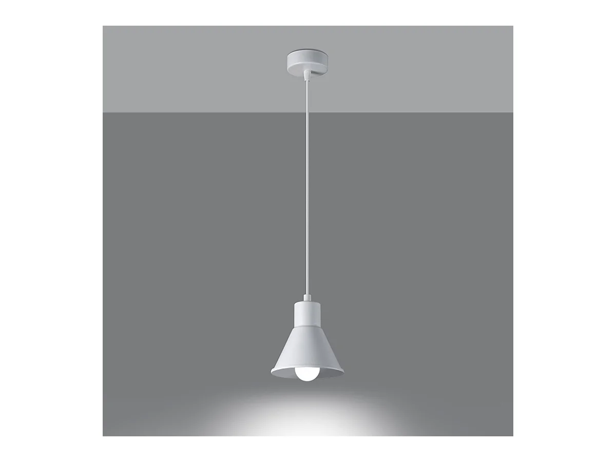 Hanglampen Faldura modern van  - 1 lichtbronnen 4000K - L.14 x H.120 cm - wit