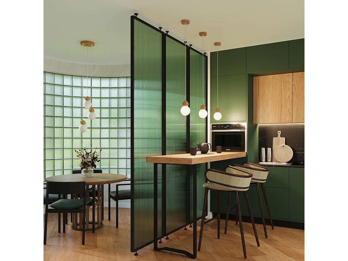 Lampy wiszące skandynawski Torch, szkło/drewno - 1 źródło światła 4000K - L.11 x H.124 cm - biały/naturalne drewno