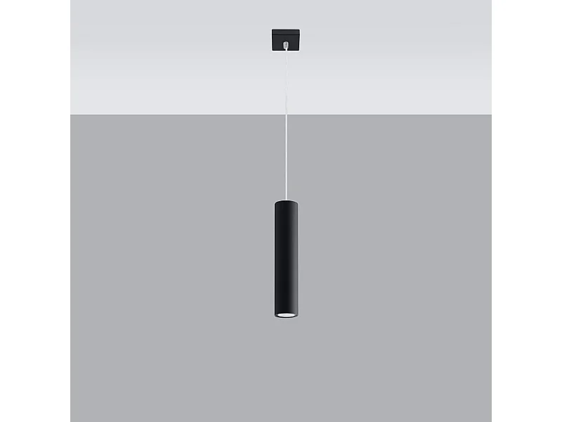 Hanglampen Toris modern van  - 1 lichtbronnen 4000K - L.8 x H.100 cm - zwart