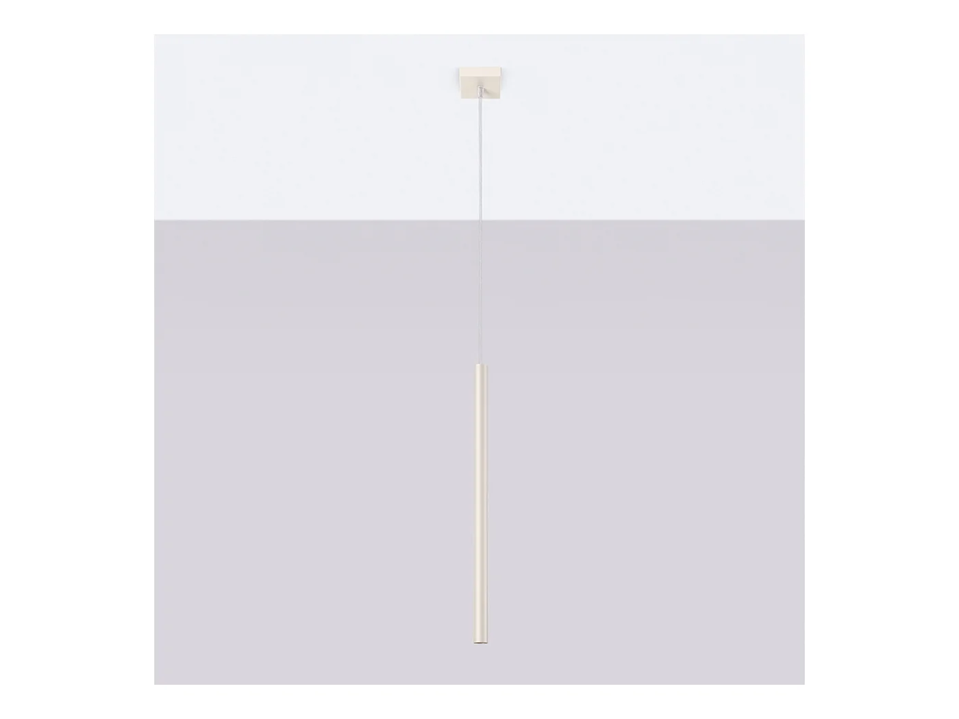 Lampada a sospensione Brill moderno di acciaio - 1 sorgenti luminose 3000K - L.8 x A.114 cm - beige