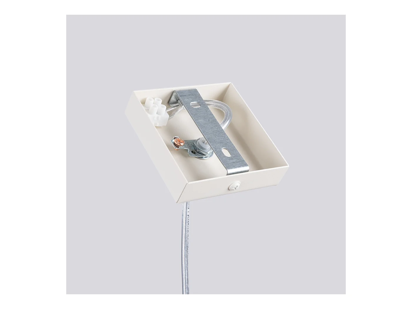 Lampada a sospensione Brill moderno di acciaio - 1 sorgenti luminose 3000K - L.8 x A.114 cm - beige