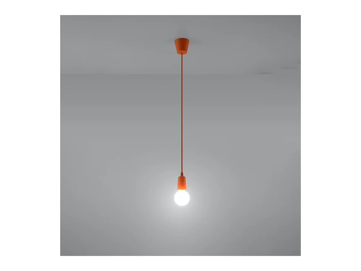 Hanglampen Astis modern van  - 1 lichtbronnen 4000K - L.9 x H.90 cm - oranje
