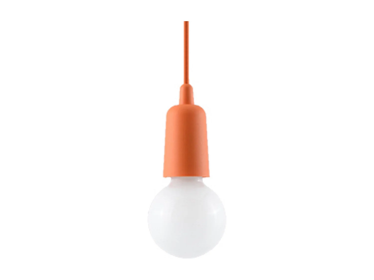 Lampes suspendues Astis moderne en PVC - 1 sources lumineuses 4000K - L.9 x H.90 cm - orange